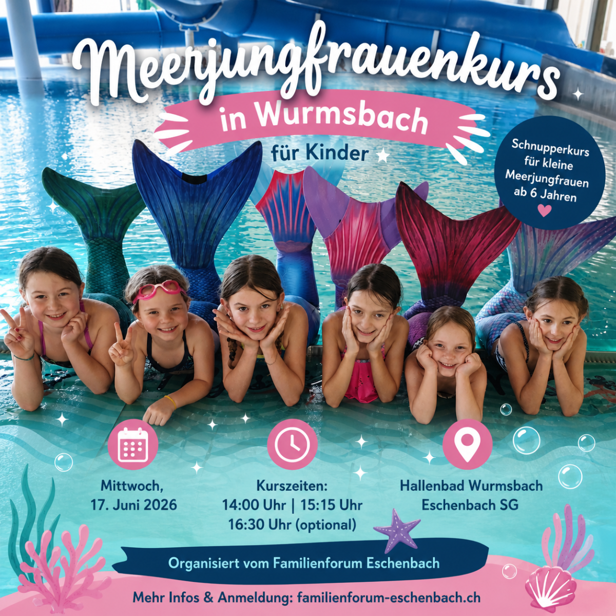 Meerjungfrauen Kurs Wurmsbach Familienforum Eschenbach - Meerjungfrauen Kurs Wurmsbach | Kinder Schweiz