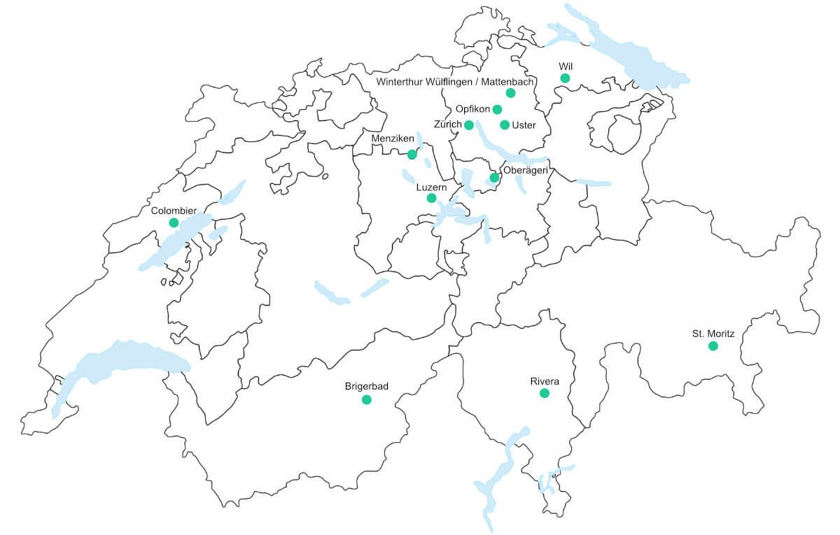 Standorte Schweiz