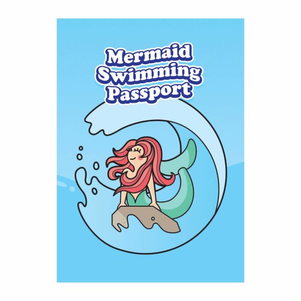 Mermaid Swiming Pass Set with sticker badges Italien