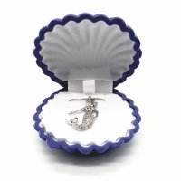 Meerjungfrauen Halskette mit Zirkonia Steinen 35mm