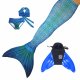 Coda Sirena Blue Lagoon JM con monopinna blu coda e bikini