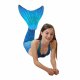 Mermaid Tail Blue Lagoon M with monofin blue and tail