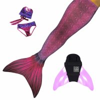 Coda Sirena Bali Blush XL con monopinna rosa coda e bikini