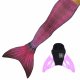 Coda Sirena Bali Blush JS con monopinna rosa e coda