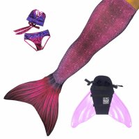 Coda Sirena Bali Blush JS con monopinna rosa coda e bikini