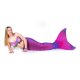 Coda Sirena Bali Blush JS con monopinna rosa coda e bikini