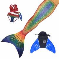 Mermaid Tail Seven Seas XL with monofin blue tail and bikini