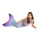 Mermaid Tail Aurora Borealis M with monofin turquoise and tail