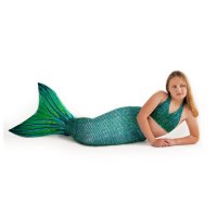 Mermaid Tail Sirene Green M with monofin green tail and bikini