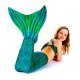 Meerjungfrauenflosse Sirene Green XL mit Monoflosse grün Kostüm und Bikini