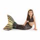 Mermaid Tail Sea Monster L with monofin orange tail and bikini
