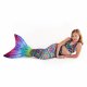 Meerjungfrauenflosse Hawaiian Rainbow JS mit Monoflosse lavender Kostüm und Bikini