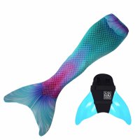 Mermaid Tail Magic Ariel L with monofin turquoise and tail