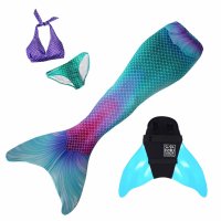 Mermaid Tail Magic Ariel XL with monofin turquoise tail...