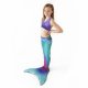 Meerjungfrauenflosse Magic Ariel XL mit Monoflosse türkis Kostüm und Bikini
