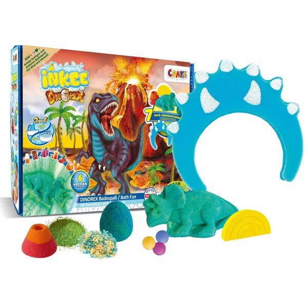 INKEE DINOREX Badespaß Box für Dino-Fans mit Badebomben und mehr