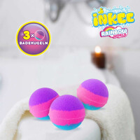 INKEE 3-Pack Bag Rainbow World Colorful Bath Bombs for...