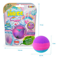 INKEE 3-Pack Bag Rainbow World Colorful Bath Bombs for Fizzy Baths