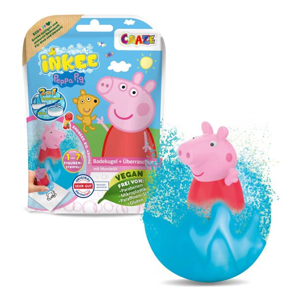 Inkee Surprise Bath Bomb Peppa Pig for Colorful Bath Fun