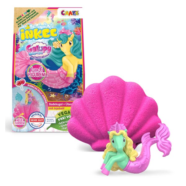 Inkee Surprise Bath Bomb Galupy Mermaid for Magical Bath Moments
