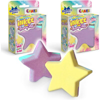 Inkee Foamy Star Bath Bomb with Blueberry Scent in Yellow and Purple