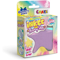 Inkee Foamy Star Bath Bomb with Blueberry Scent in Yellow and Purple