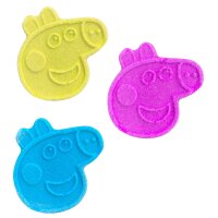 Inkee Peppa Pig Badebomben 3er-Set mit Erdbeerduft und Mandelöl