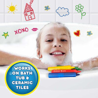 CRAZE Inkee Bath Coloring Sticks for Creative Bath Time Without Residue