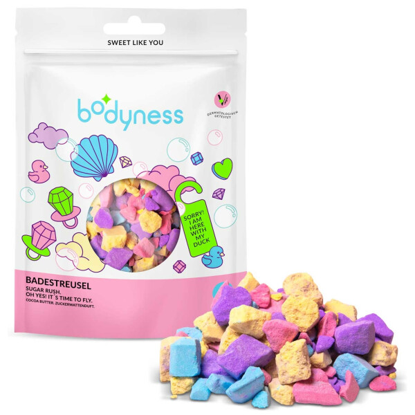 Bodyness Badestreusel Sugar Rush 300g für ein traumhaftes Badeerlebnis