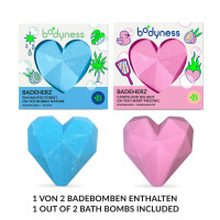 Bodyness Bath Heart in Pink and Blue for Luxurious Relaxation