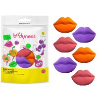 Bodyness Bath Kisses 6-Pack Lip-Shaped Bath Bombs with...