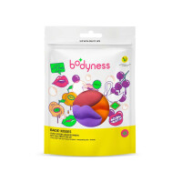Bodyness Bath Kisses 6-Pack Lip-Shaped Bath Bombs with Fruit Scents
