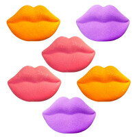 Bodyness Bath Kisses 6-Pack Lip-Shaped Bath Bombs with Fruit Scents