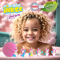 Inkee Surprise Unicorn Bath Bomb with Sweet Scent and Surprise Figure