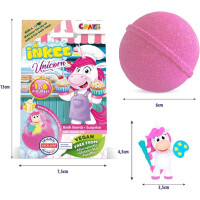 Inkee Surprise Unicorn Bath Bomb with Sweet Scent and Surprise Figure