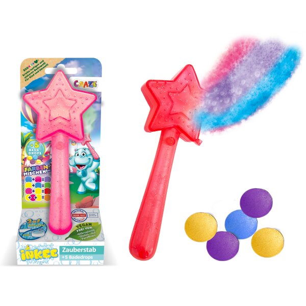 INKEE Colorful Star Magic Wand for Colorful Bath Fun