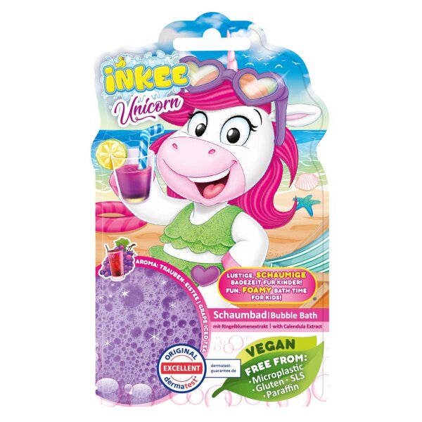 INKEE Unicorn Foam Bath for a Fragrant Bath Experience in Purple