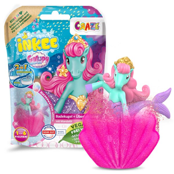 Set 8 x Inkee Surprise Bath Bomb Galupy Mermaid with 6 Collectible Figures