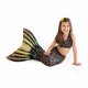Mermaid Tail Sea Monster L with monofin orange and tail