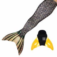 Mermaid Tail Sea Monster JS with monofin orange and tail