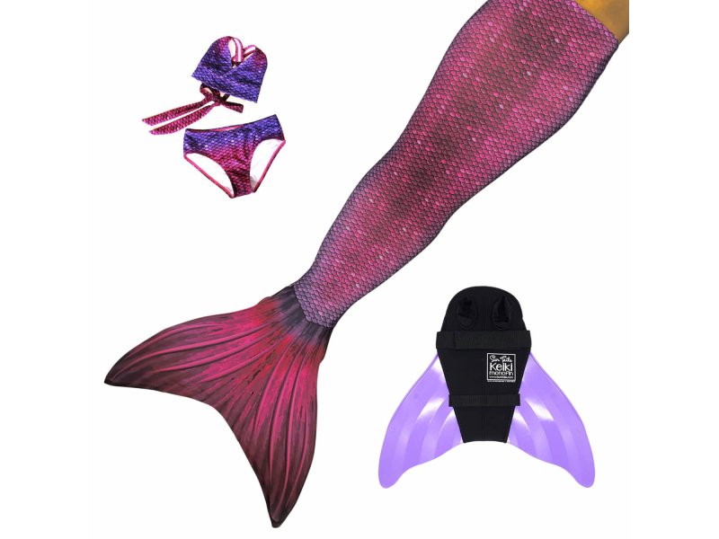 with monofin lavender tail and bikini
